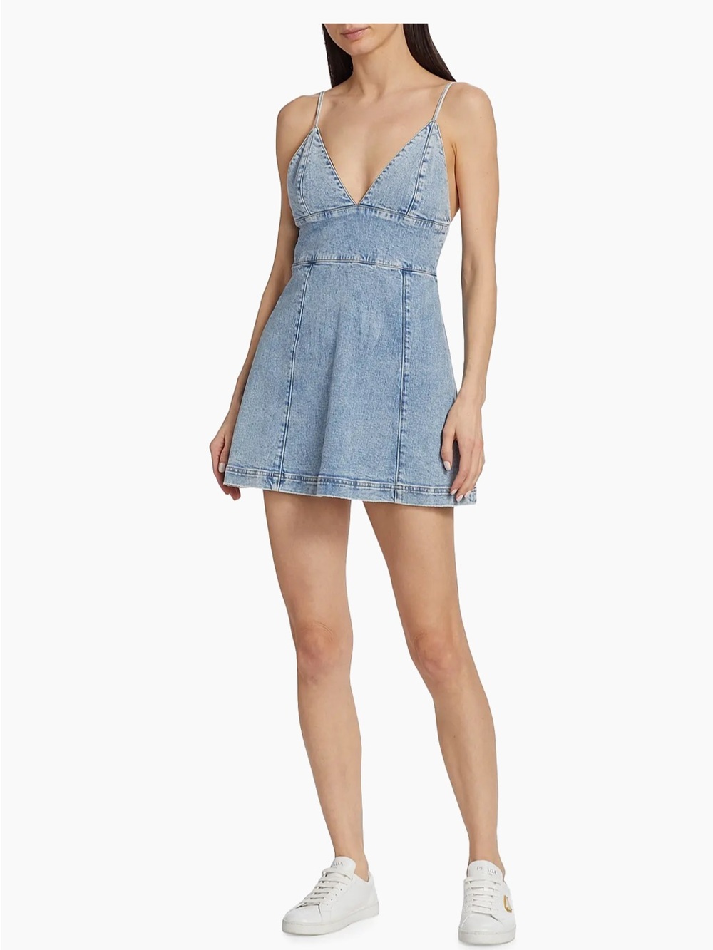 Alice + Olivia Light Blue Denim Mini Dress - Picture 2 of 5